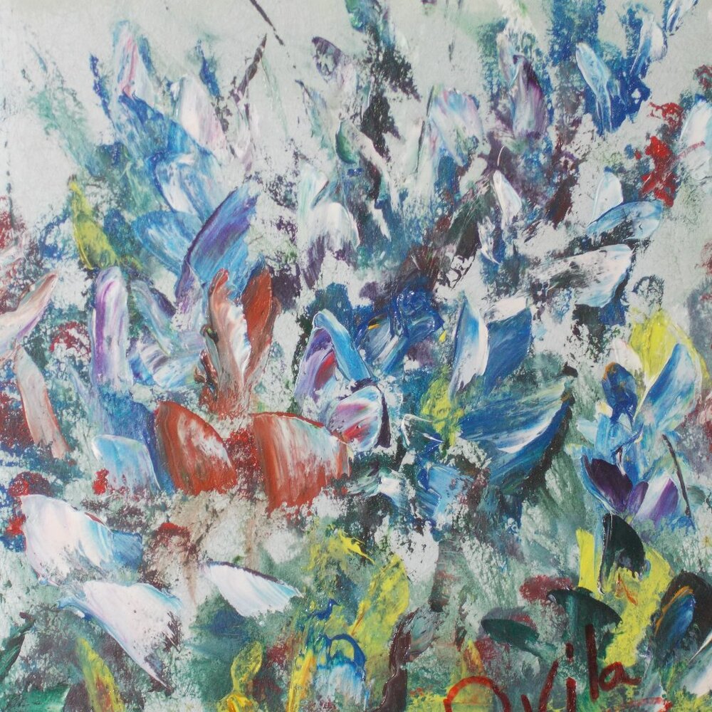 Original Collectable "Bluebonnets Galore" oil painting by Texas Artist Davila - Picture 2 of 6